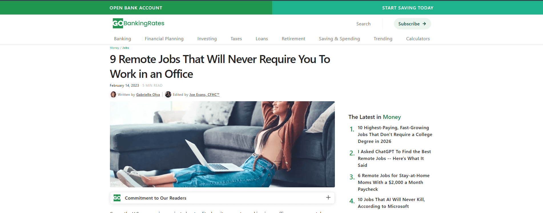 GoBankingRates Article